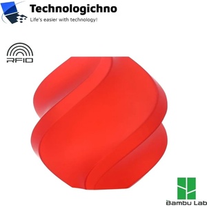 Bambu Lab PLA Translucent Bambu Red With Spool (A17-R0-1.75-1000-SPL)