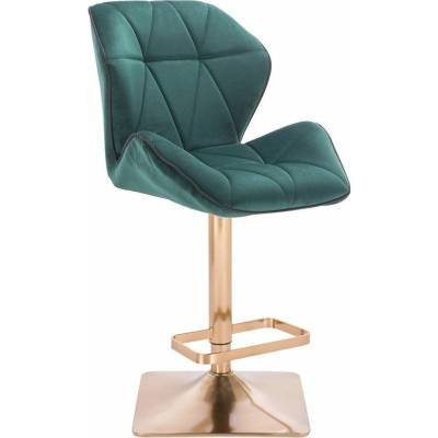 LuxuryForm Design Milano Max Velur na zlatej hranatej podstave zelená