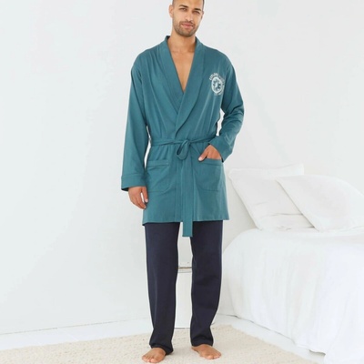 Krátký jednobarevný župan s motivem modrošedá – Hledejceny.cz