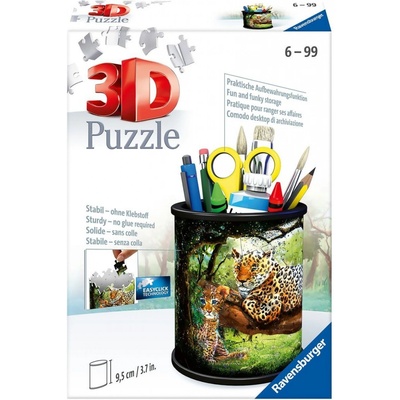 Ravensburger 3D puzzle Stojan na ceruzky Levharti 54 ks