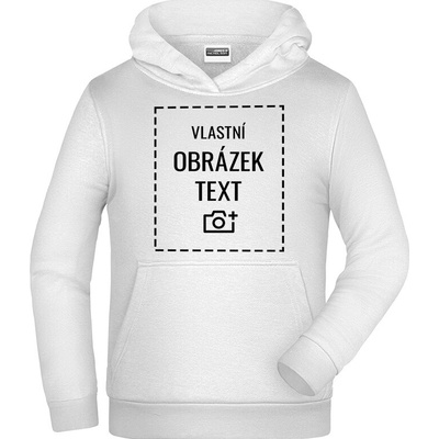 Dětská mikina s vlastním potiskem Bílá