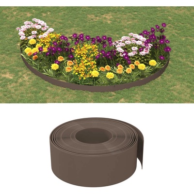 vidaXL Градински кантове, 2 бр, сиви, 10 м, 20 см, полиетилен (3155460)