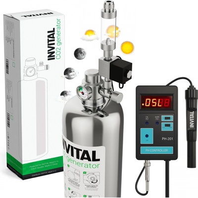 Invital CO2 Generator s nočným vypínaním, 2l fľašou a pH kontrolérom