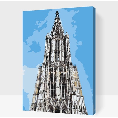 Vymalujsisam.cz Malování podle čísel Ulm Velikost 40 x 60 cm Rámování Na kartonové desce