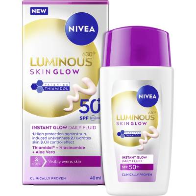 Nivea Luminous Skin Glow Дневен флуид за лице, SPF50+, 40 ml