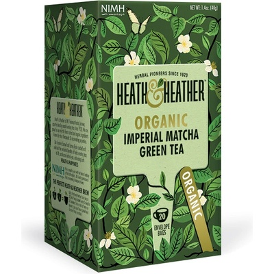 Heath & Heather Organic Imperial Matcha Green Tea BIO Zelený čaj a Matcha 20 vrecúšok