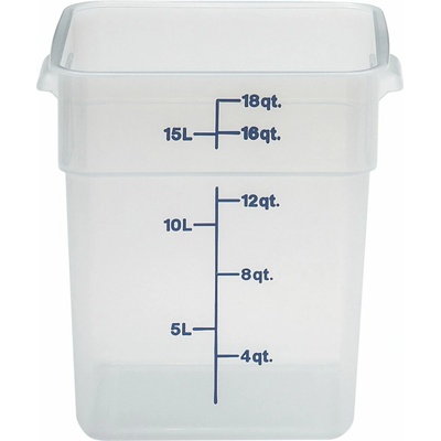 Cambro Transparentná polypropylénová nádoba na potraviny CamSquare, Cambro, 17,2 l, 17,2 L, Priehľadná, 256x310x(H)320mm