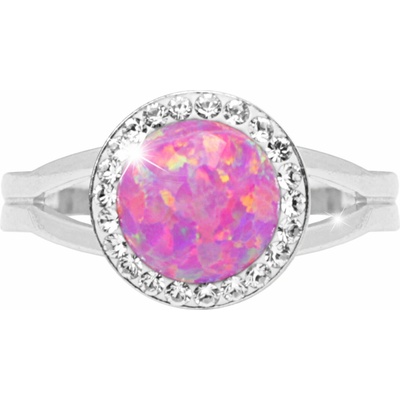 JSB Bijoux Opál s křišťálovými kameny Swarovski Light Fuchsia 92700025l fu