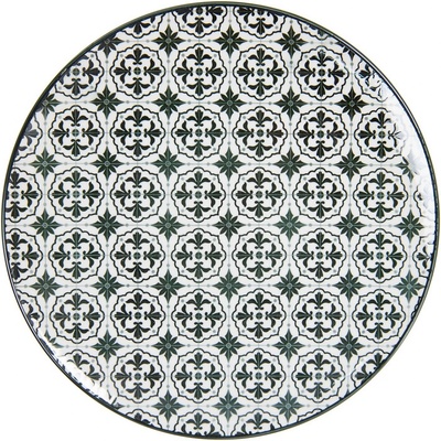 Clayre & Eef Černý jídelní talíř Blackor 26 cm