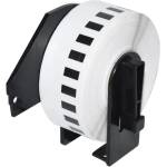 Makki съвместими етикети Brother DK-22214 - White Continuous Length Paper Tape 12mm x 30.48m, Black on White - MK-DK-22214 (MK-DK-22214) - megamag
