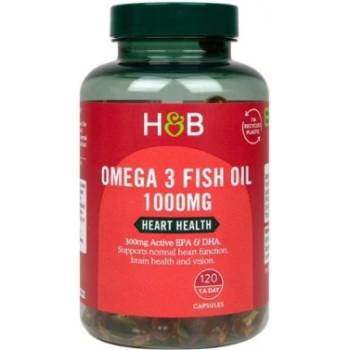 Омега-3 концентрирано рибено масло (Omega 3 Fish Oil) 120 капсули, H&B