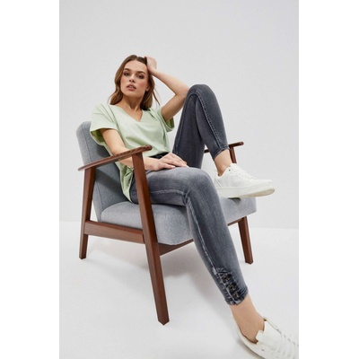 Moodo Графитени skinny дънки със среден талия и разкъсвания Moodo Moodo | Siv | ЖЕНИ | XS