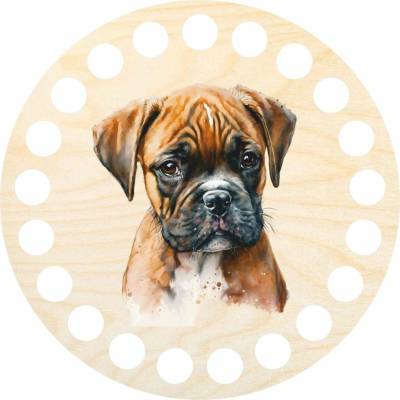 Woody Crafts Podtácek, kruh 10 cm, Boxer