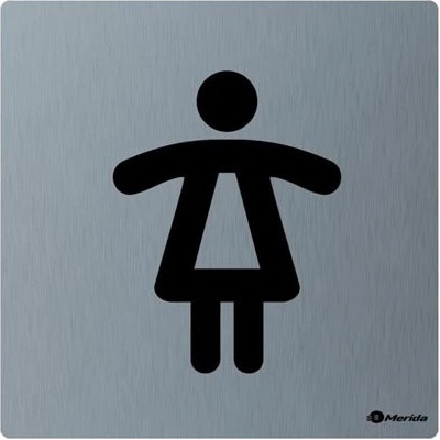 MERIDA Piktogram z nerez oceli STELLA mat-WC dámy GSM007