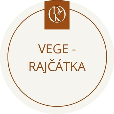 Davídkovo koření Etiketa Vege - rajčátka béžová průměr 4,5 cm 1 ks