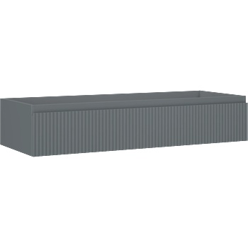 Mexen Rivel шкаф за баня под мивка 120 см, 1 чекмедже, с канелюри, сиво мат - 91A20-12023-1-BF66 (91A20-12023-1-BF66)