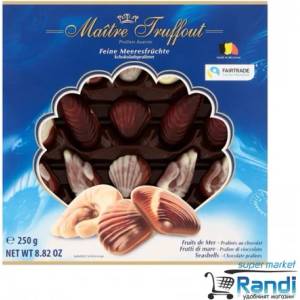  Шок. бонбони Морски дар Maitre Truffout 250гр. сини