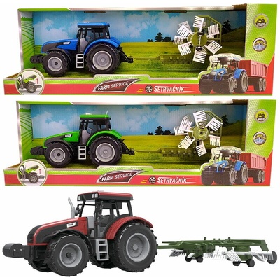 FARM SERVICE Traktor s obracečkou sena se zvuky a světly