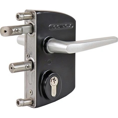 LOCINOX LAKQ 9005 - komplet zámkovej krabice pre profil 30 až 50 mm, pre krídlové bránky, čierny LAKQ3030U2L_9005