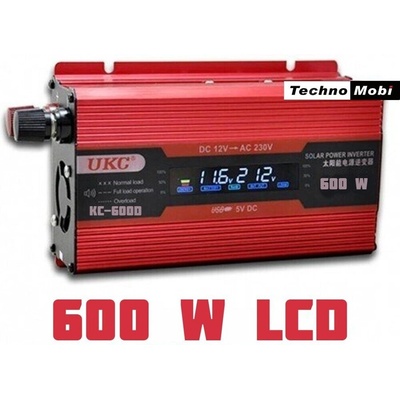 UKC Инвертор на напрежение ukc kc-600d, 12v - 220v, 600w, lcd (kc-600d)