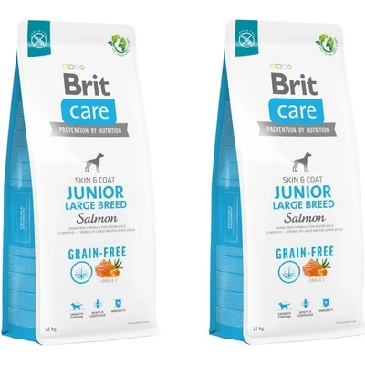 Brit Care Grain-free Junior Large Breed Salmon 2 x 12 kg