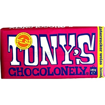 Tony’s Chocolonely bílá, maliny a praskající cukr 180 g