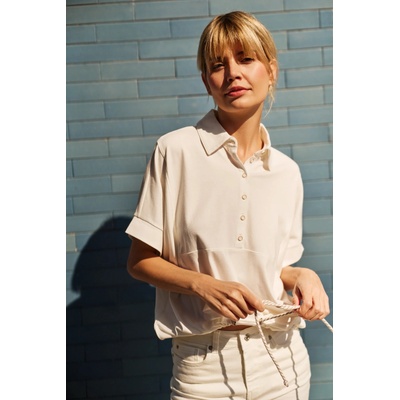 Moodo Бяла дамска блуза Moodo | Byal | ЖЕНИ | XS