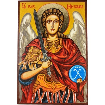 Image 1 of ГОЛЯМА РЪЧНО РИСУВАНА ИКОНА СВЕТИ АРХАНГЕЛ МИХАИЛ