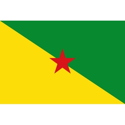 Francúzska Guyana vlajka - 30 x 45 cm - tunel, karabína