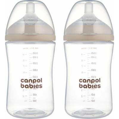 Canpol babies Sada fliaš Natural Shape 2 x 260 ml