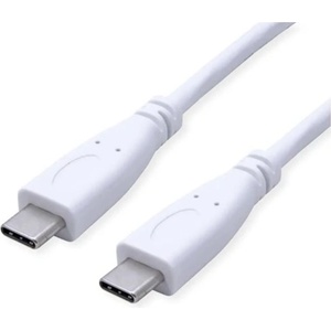 Valueline Кабел USB 3.2 Gen 2 C - C, M/M, 10Gbit/s, PD (Power Delivery) 20V5A - 100W, Emark-al, Video Support, 1m, бял 11.99. 9057-10 (11.99.9057-10)