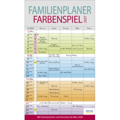 Familienplaner Farbenspiel 2027