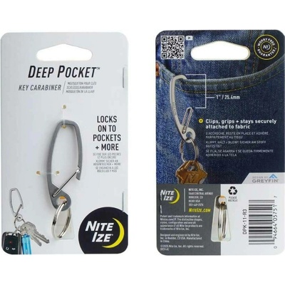 Přívěsek na klíče NITE IZE DEEP POCKET KEY CARABINER