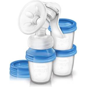 Philips Механична помпа за изцеждане на кърма Comfort с контейнери VIA (00A.0426.001)