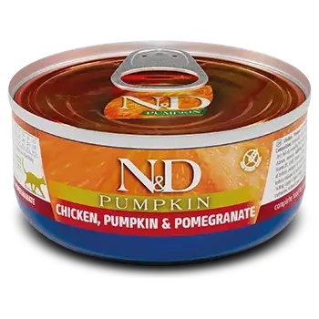 Farmina N&D Pumpkin Cat Chicken, Pumpkin & Pomegranate - пълноценна храна за котки с пиле, тиква и нар