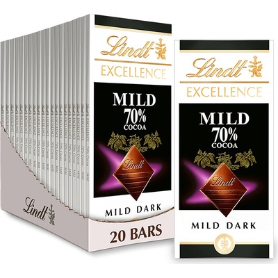Lindt Excellence Mild 70% Cocoa 20 x 100 g