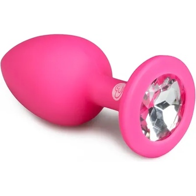 Easy Aнален разширител от силикон с кристал Diamond S розов