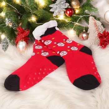 Дамски коледни чорапи в червено