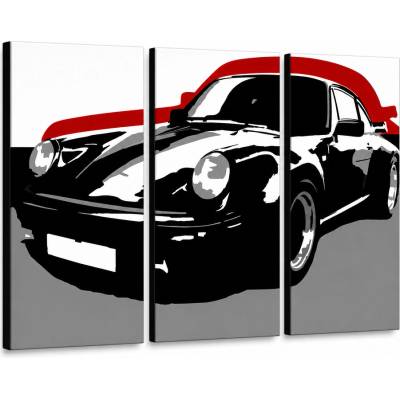 Ručne maľovaný POP Art obraz PORSCHE 911 - 90x60 cm