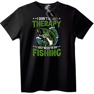 NOONEBRAND Тениска Рибарска Терапия - 3XL, Black