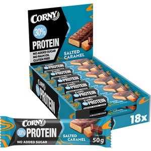 CORNY Протеинов бар Corny Protein Salted Caramel 50 г кутия 18 бр