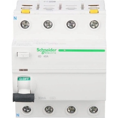 Prúdový chránič Schneider iID 40A/4P/30mA 10kA