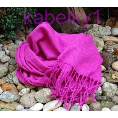 Šál ružový fuchsia tmavý strapčeky