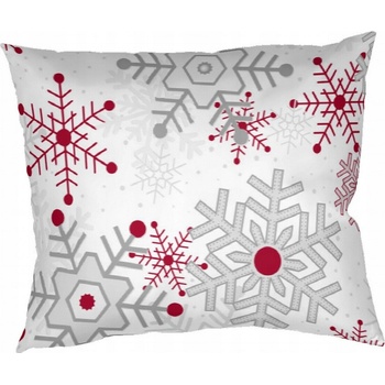 Dadka krep Snehové vločky sivá 50 x 70 cm