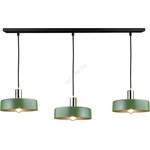 Keter Lighting Пендел HAKI 3xE27/60W/230V зелен/черен/лъскав хром (KE0114)