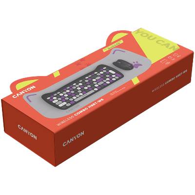 HSET-W6 EN Keyboard+Mouse Kitty Edition AAA+АА Wireless Violet (CNS-HSETW6VT)