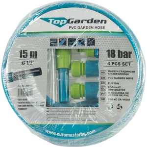 TopGarden Маркуч за поливане 1/2" x 15m с 4 броя конектори Topgarden 402101