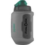 FIDLOCK Бутилка за велосипед Fidlock TWIST bottle 550 Antibacterial + Bike Base Cycling water bottles - transparent schwarz / hellgrüne Staubkappe - размер 550 ml (510-7539-0111)