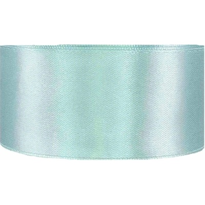 Saténová stuha oboustranná 25m x 38mm nebesky modrá