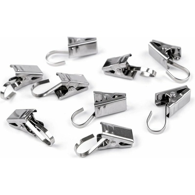 Žabky na záclony z nerezové oceli - nikl (20 ks) – Zboží Mobilmania